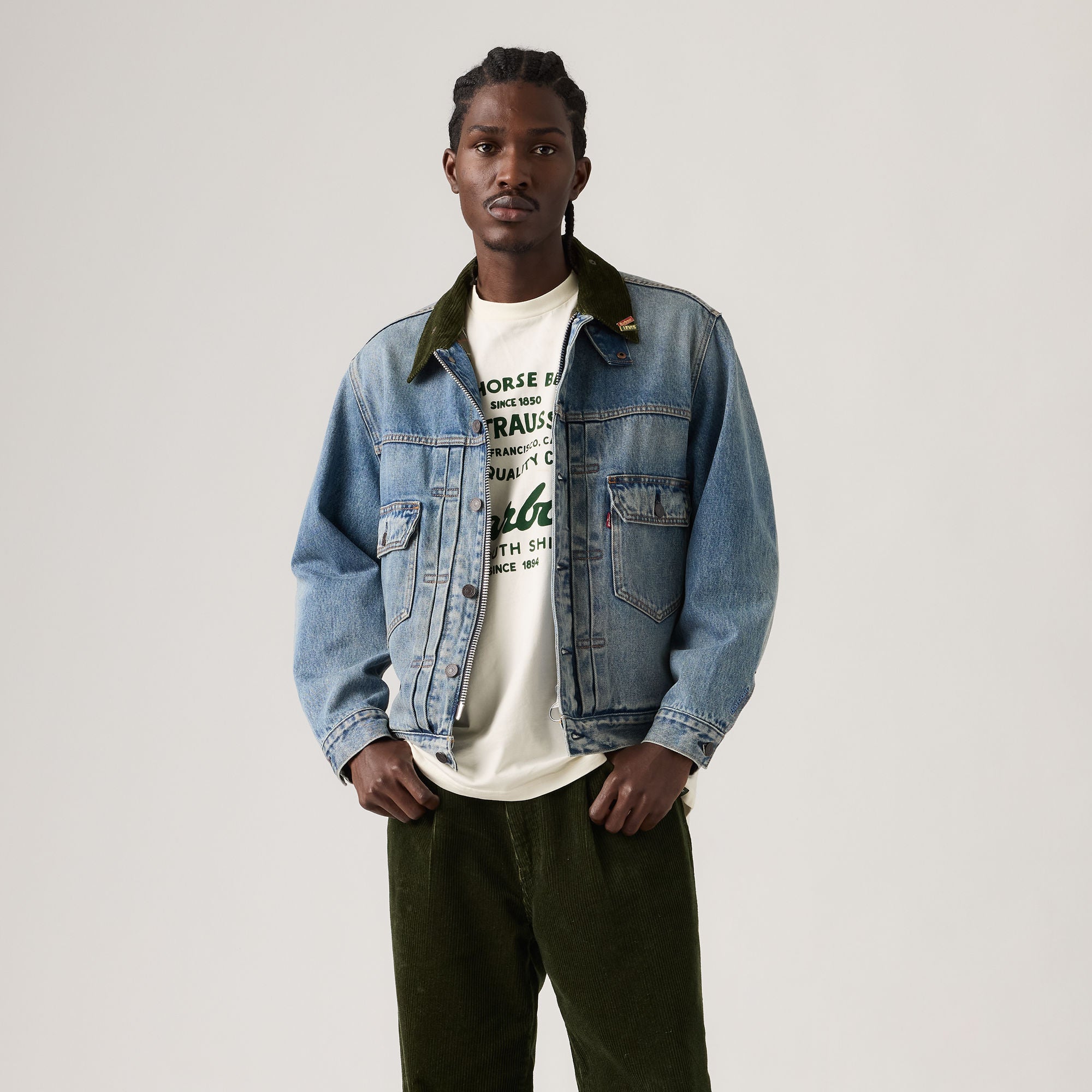 LEVI'S x Barbour Type II Denim Trucker Buy Barbour x Levi's Type