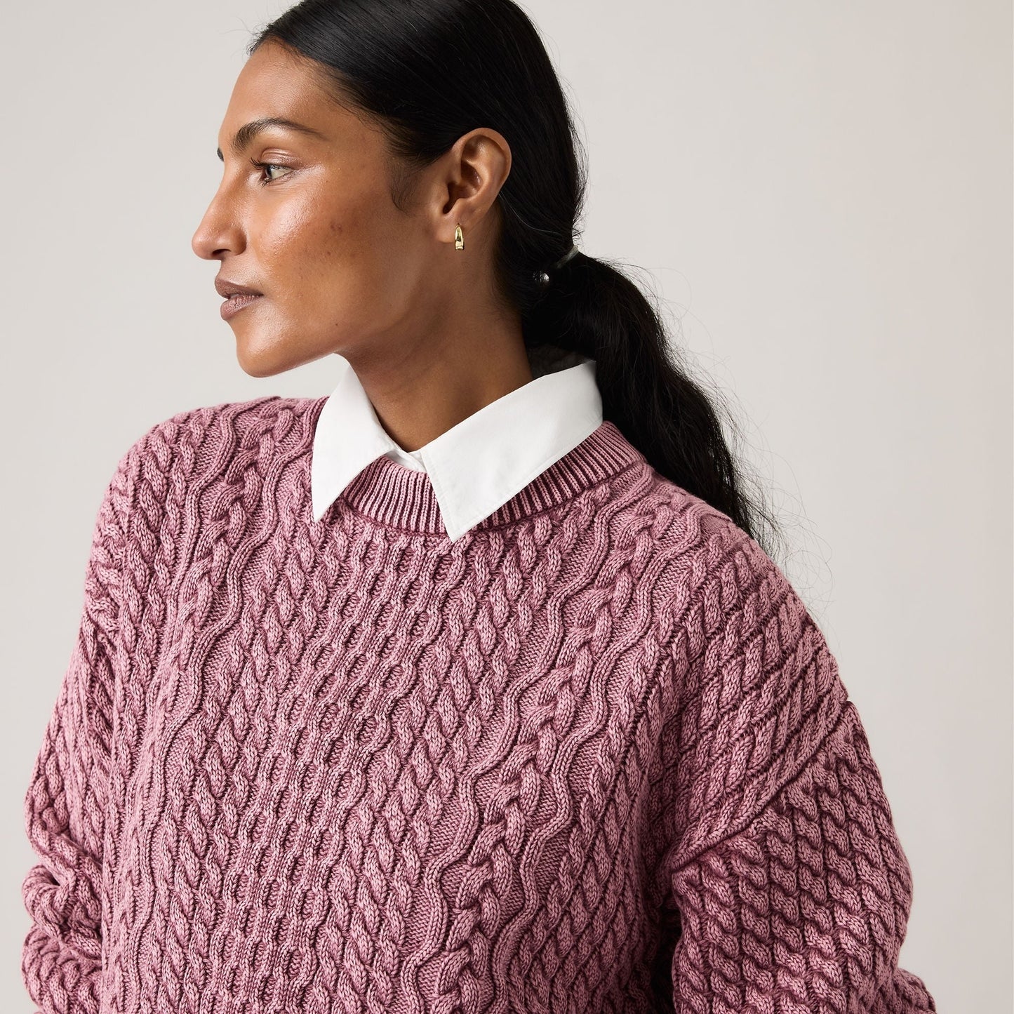 Levi's® Women's Leilah Cable Crewneck Sweater