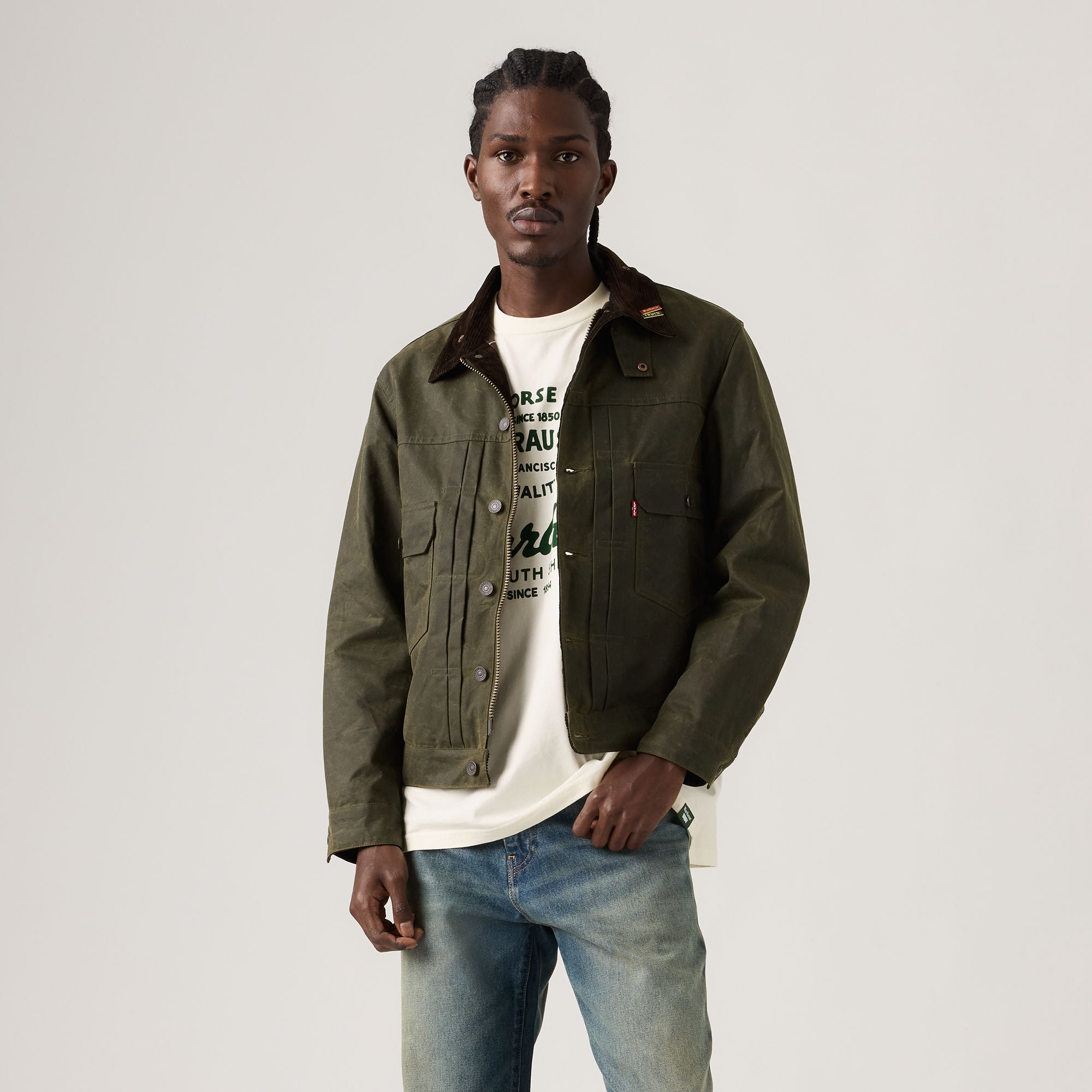Levi's® x Barbour Type II Waxed Trucker Jacket | Levi's TH