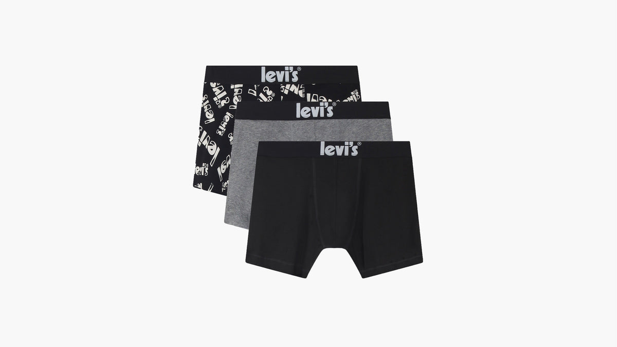 Levi's® Men's Poster Logo Boxer Briefs (3 Pack)