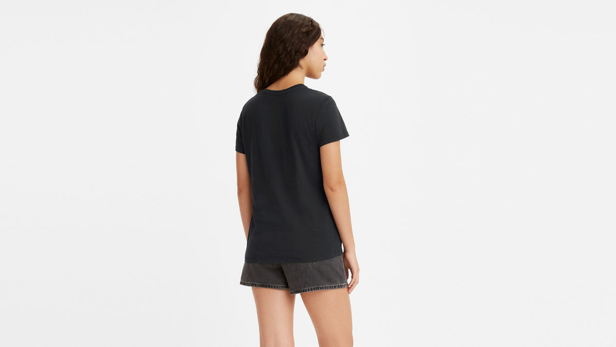 Levi's® Women's The Perfect Tee Ssnl Bw 3D Shine Caviar
