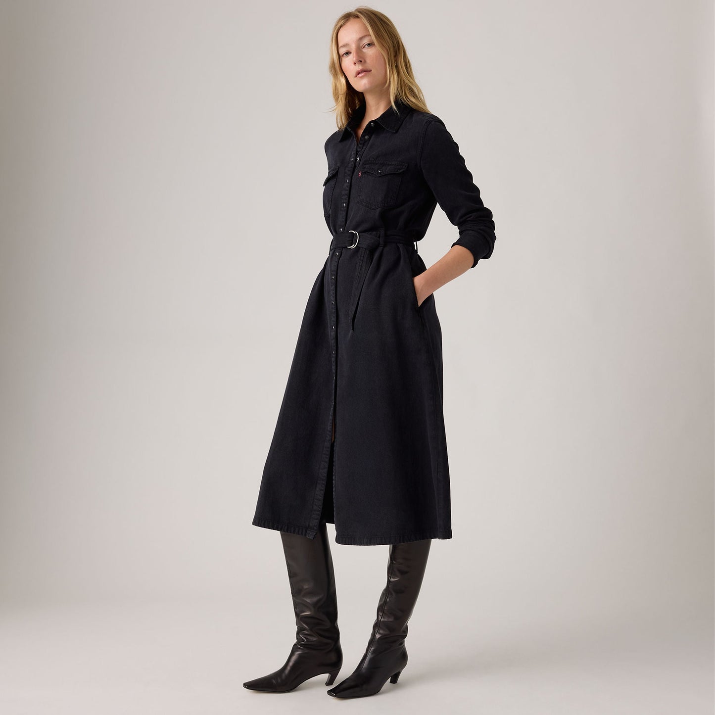 Levi's® Women's Quincey Long-Sleeve Maxi Dress
