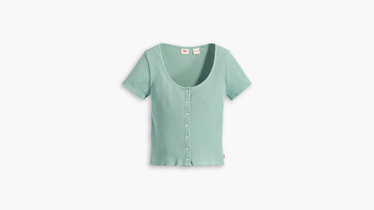 Levi's® Women's Short Sleeve Britt Snap Front Top