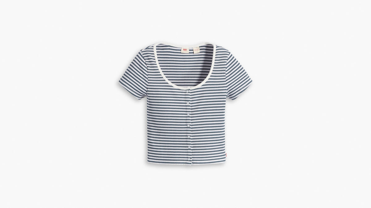 Levi's® Women's Short Sleeve Britt Snap Front Top