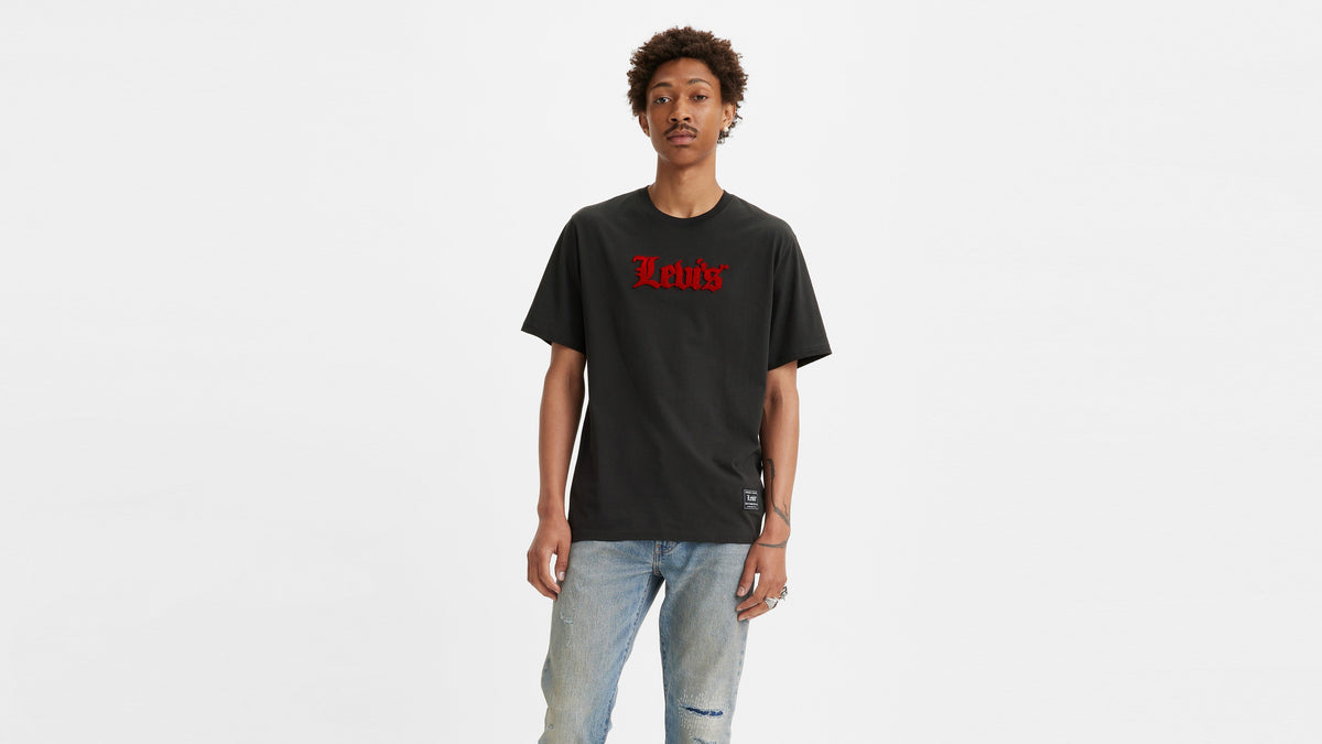 Levi's® Men's Ss Relaxed Fit Tee Olde English Caviar