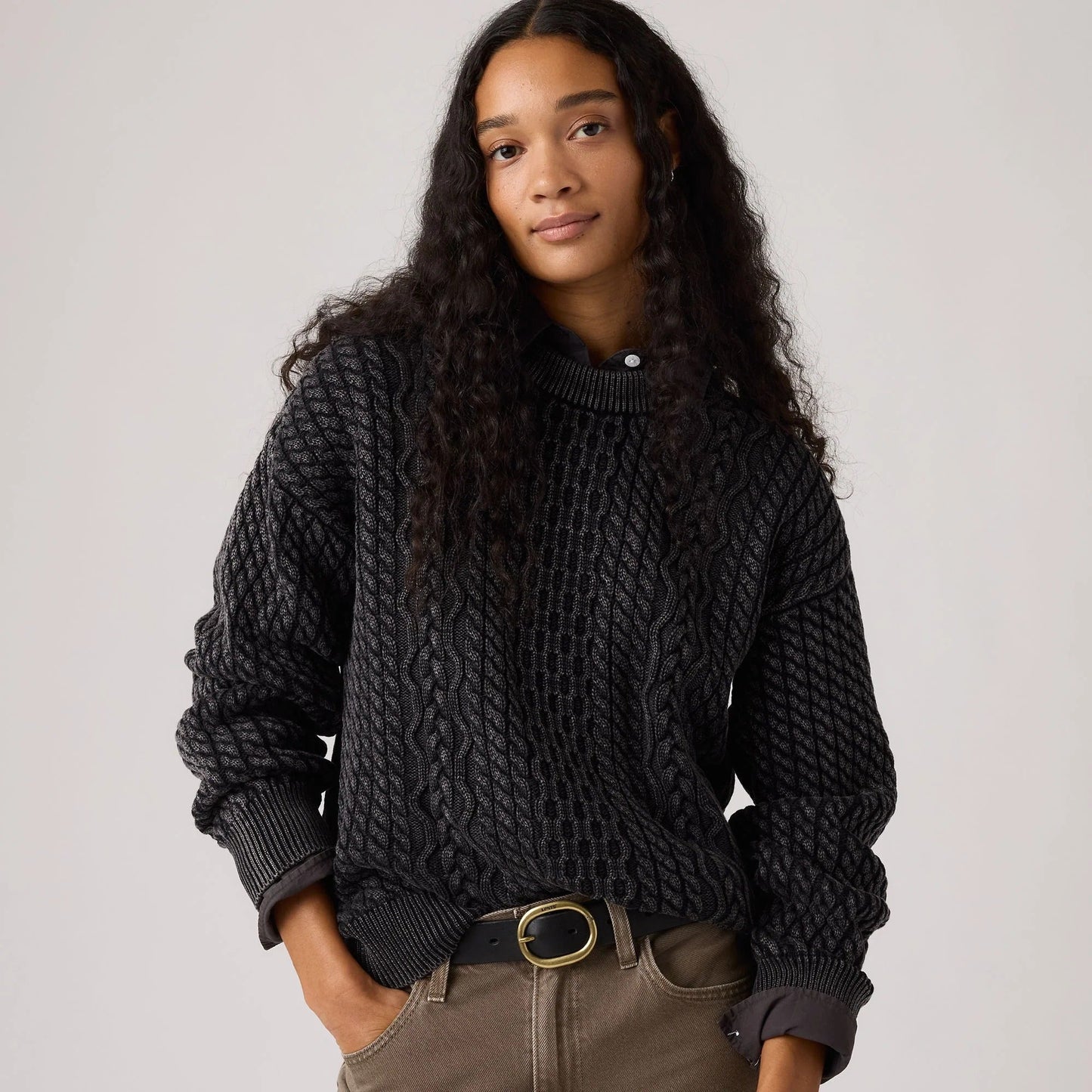 Levi's® Women's Leilah Cable Crewneck Sweater