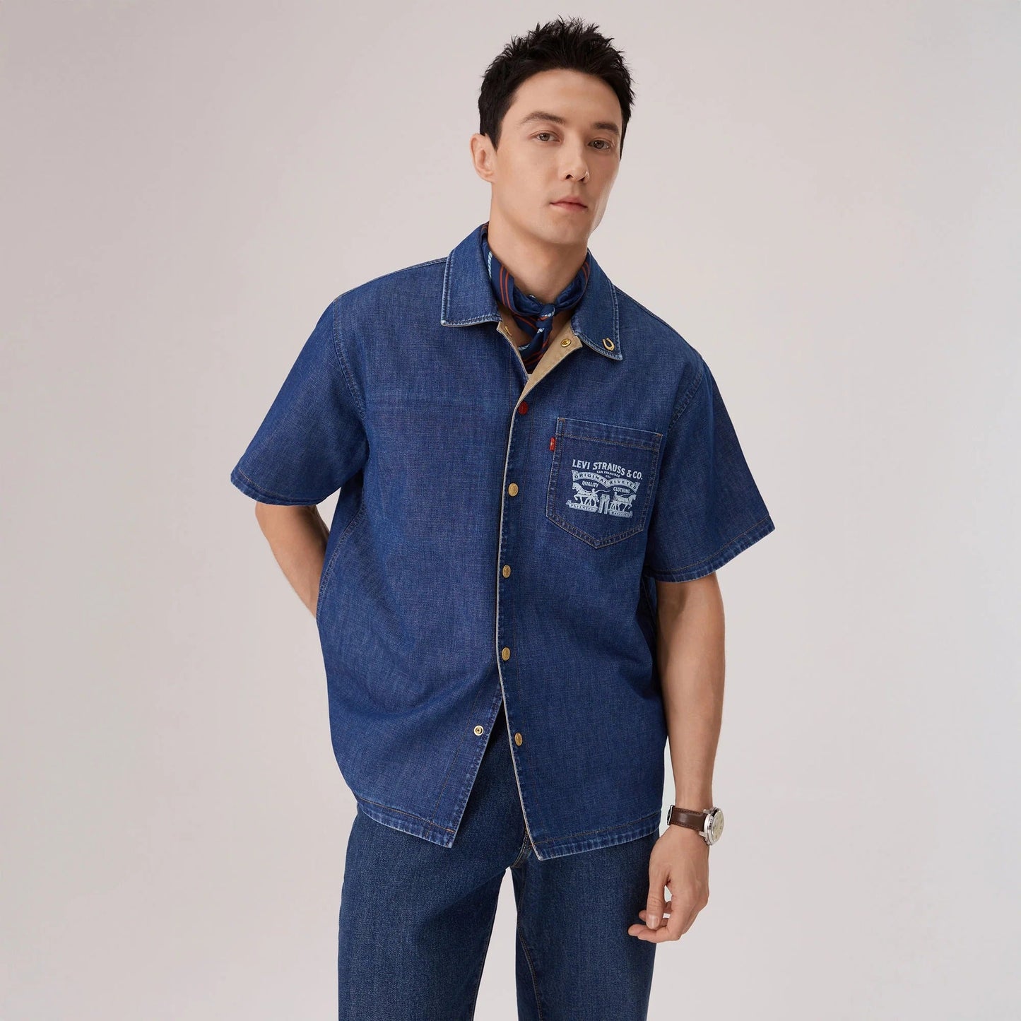 Levi's® Lunar New Year Men's Reversible Short-Sleeve Shirt Jacket