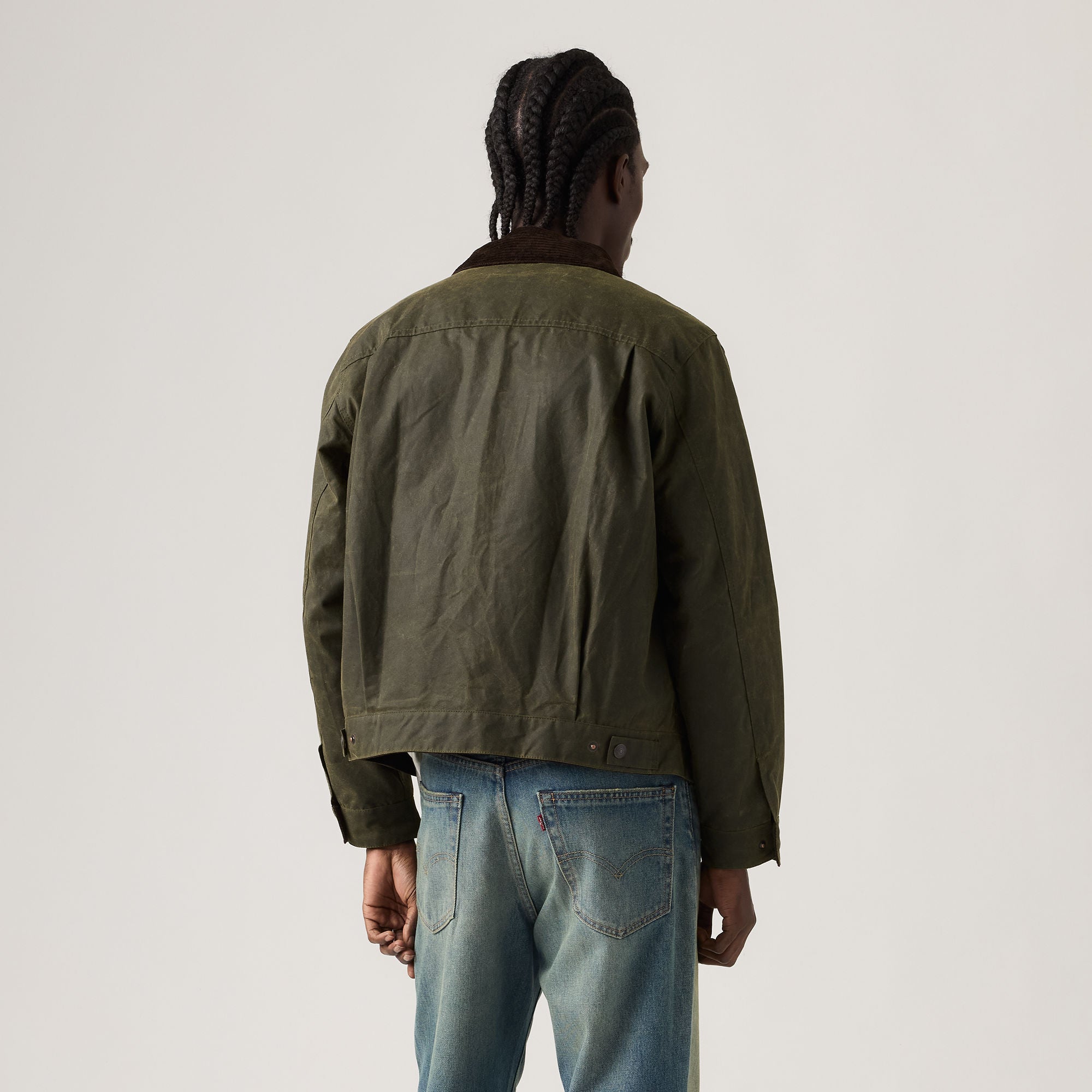 ジャケット・アウター LEVI'S x Barbour Type II Waxed Trucker M Levi's® X Barbour Type Ii Waxed Trucker Jacket - Green | Levi's® US