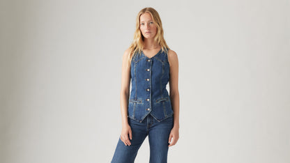 Levi's® Women's Longline Denim Vest Enchantment|LeviTH