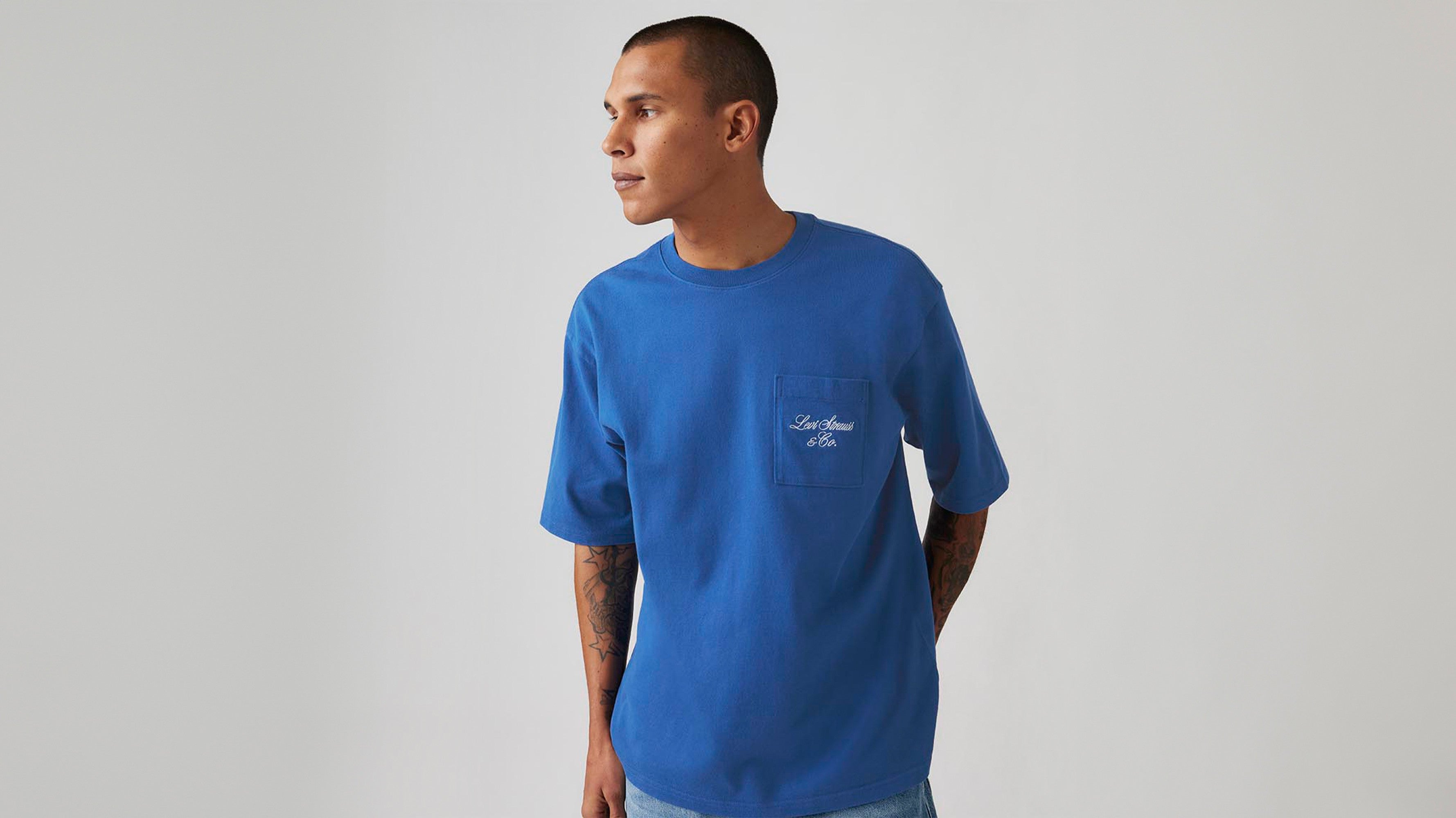 Levi's® Men's Half-Sleeve Graphic Pocket T-Shirt - Levis Script True ...
