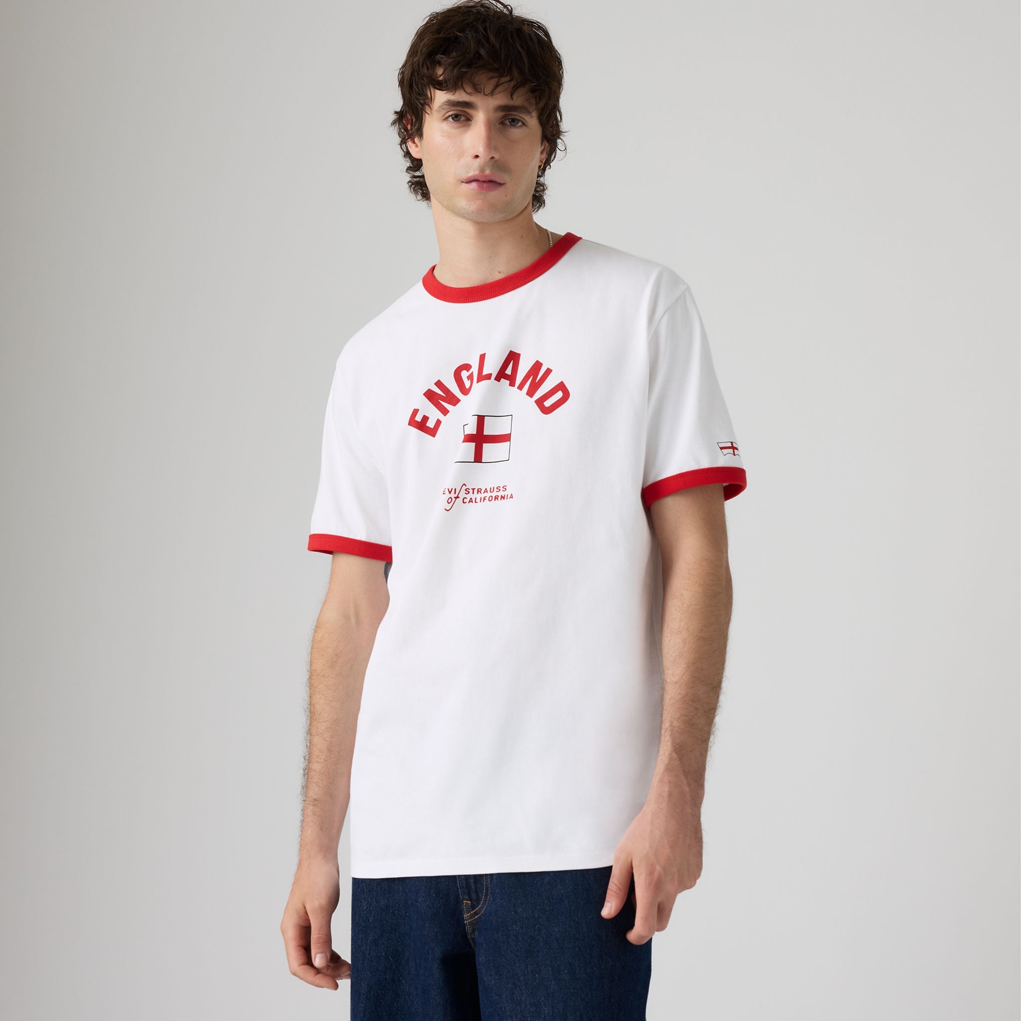 Levi's® England Men's Ringer Tee - White | Levi's TH