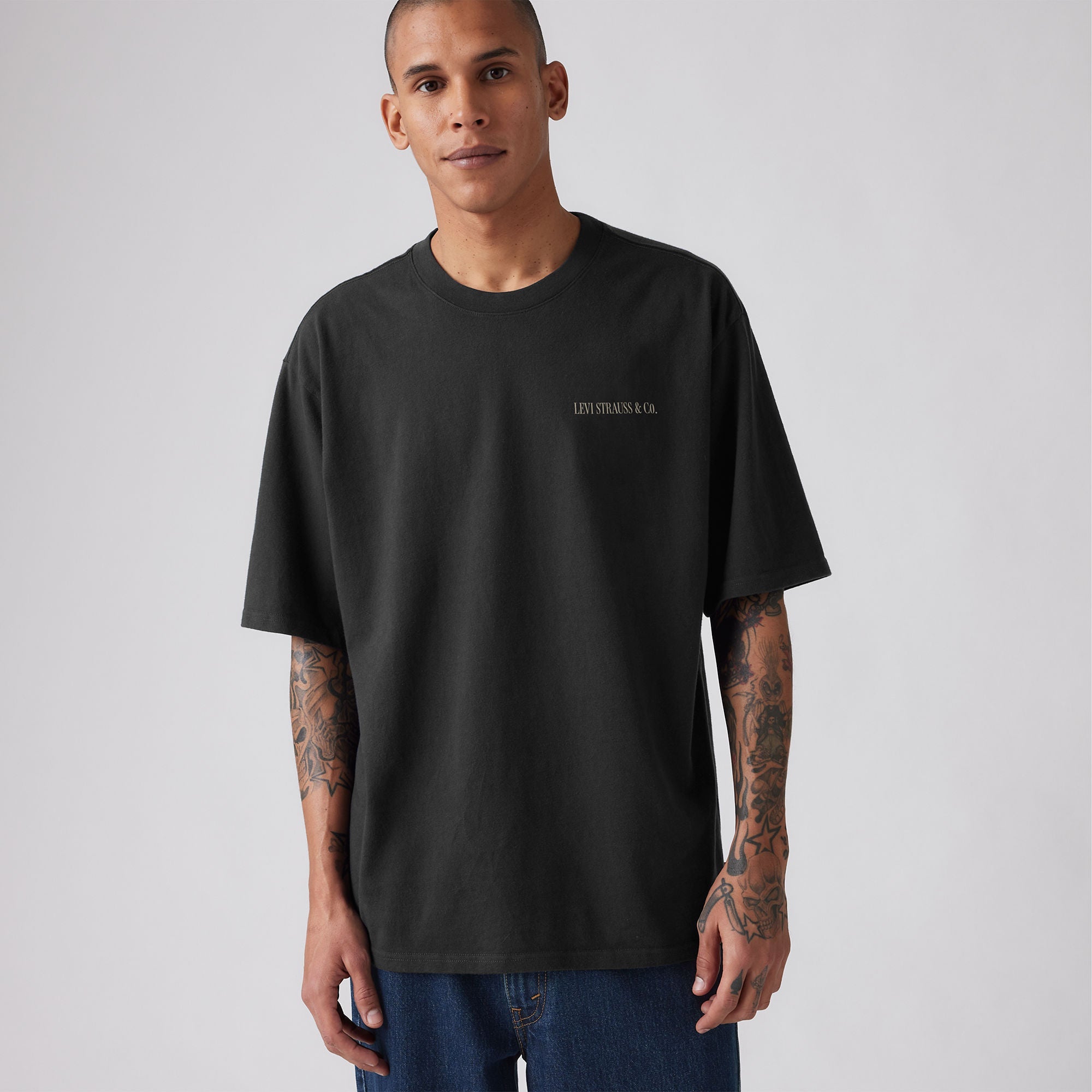 トップス digne half sleeve T / vintage black levis-mens-half-sleeve-t-shirt