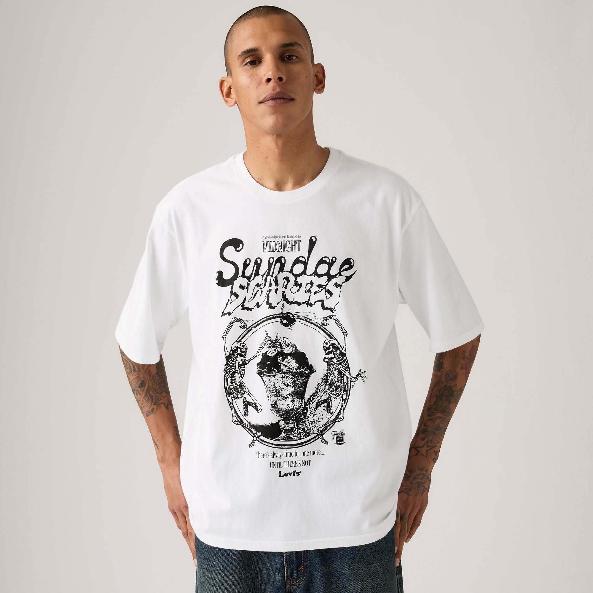 【LOHEN】HALF SLEEVE T-SHIRT ホワイト levis-mens-half-sleeve-t-shirt