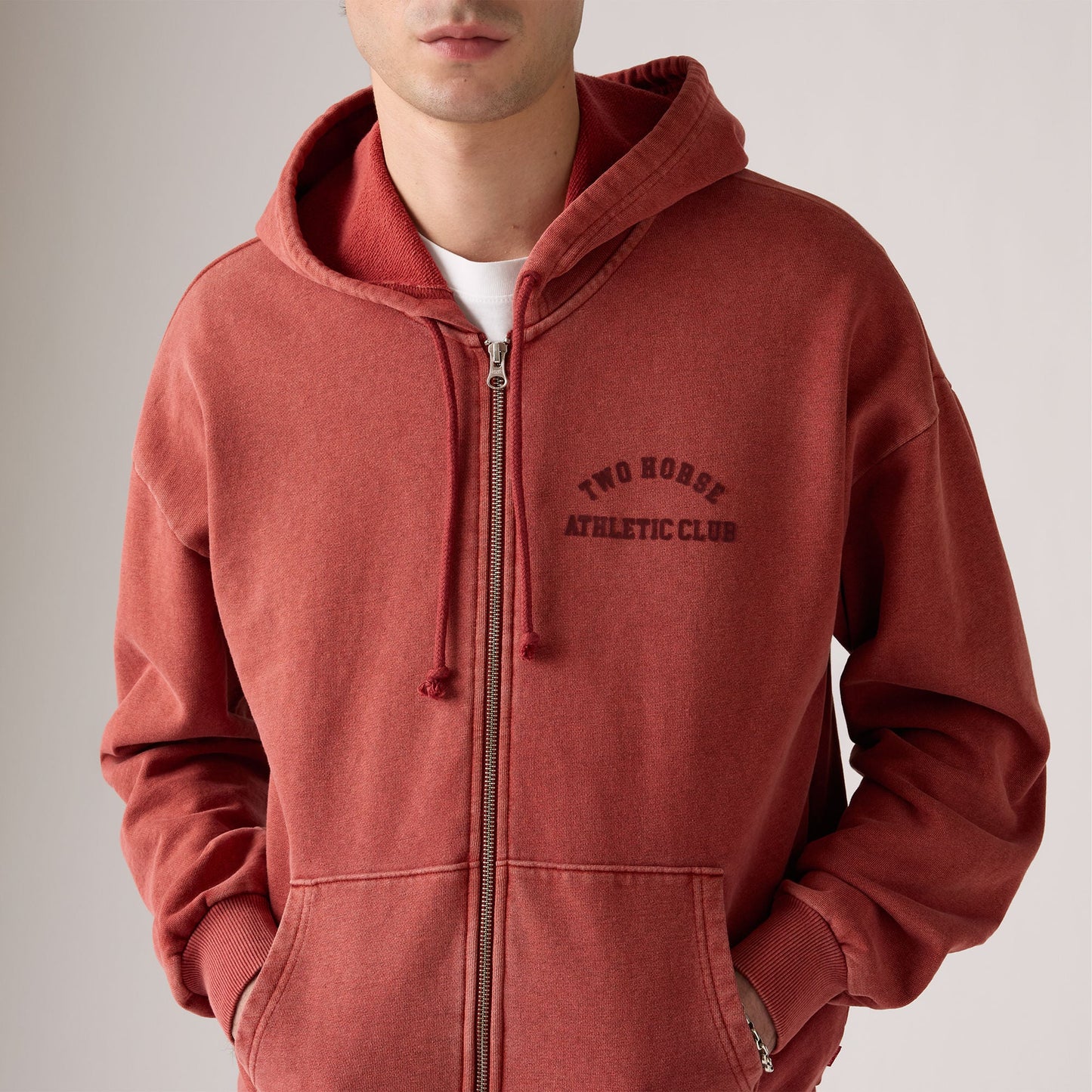 Levi's® Men's Two Horse Cropped Zip-Up Sweatshirt