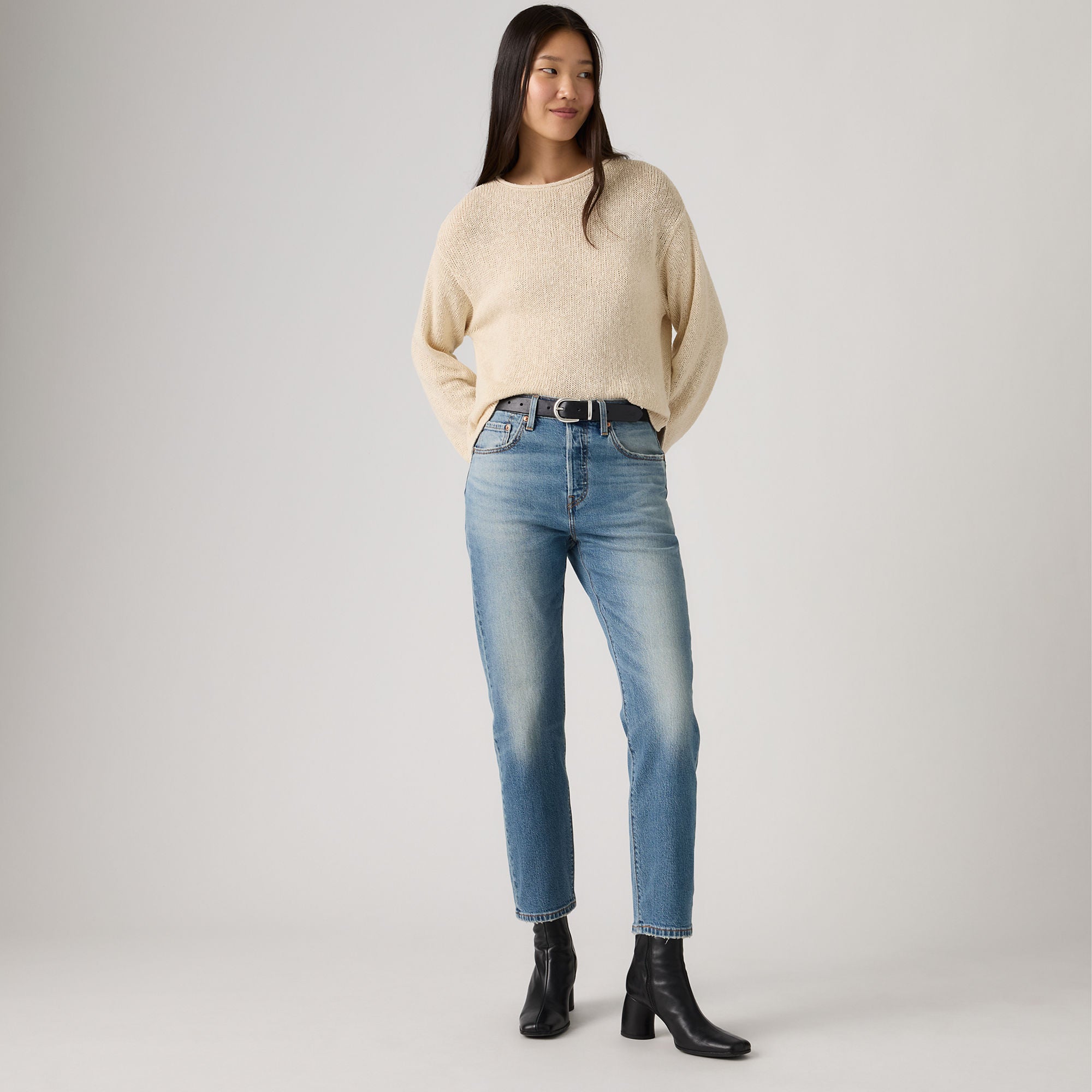 Levi's® Women's Cropped 501 Original® Jeans - Medium Indigo | Levi's TH