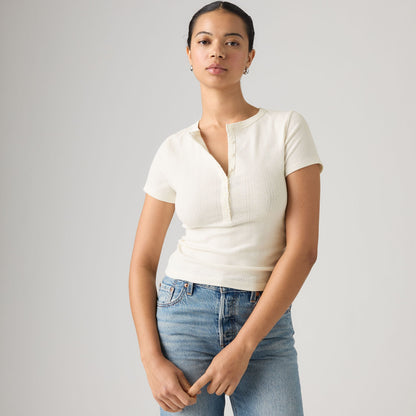 Levi's® Women's Dry Goods Pointelle Short-Sleeve Henley