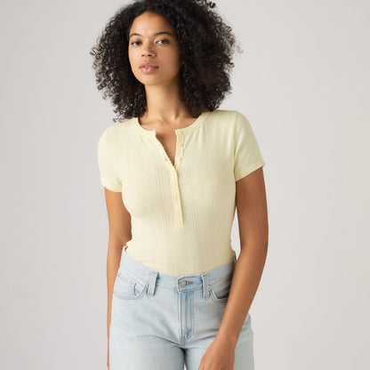 Levi's® Women's Dry Goods Pointelle Short-Sleeve Henley