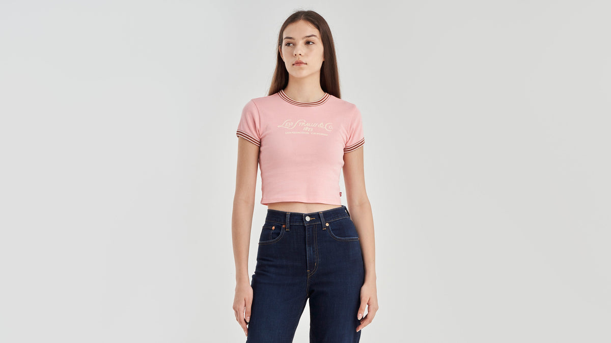 Levi's® Women's Graphic Ringer Mini T-Shirt