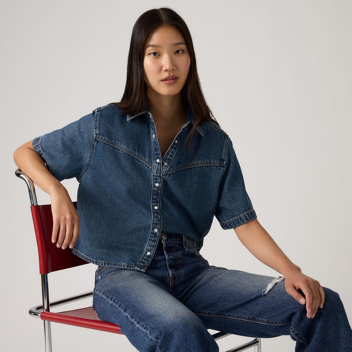 Levi's® Women's Logan Short-Sleeve Denim Shirt