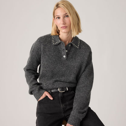 Levi's® Women's Rhinestone Collared Sweater