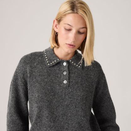 Levi's® Women's Rhinestone Collared Sweater