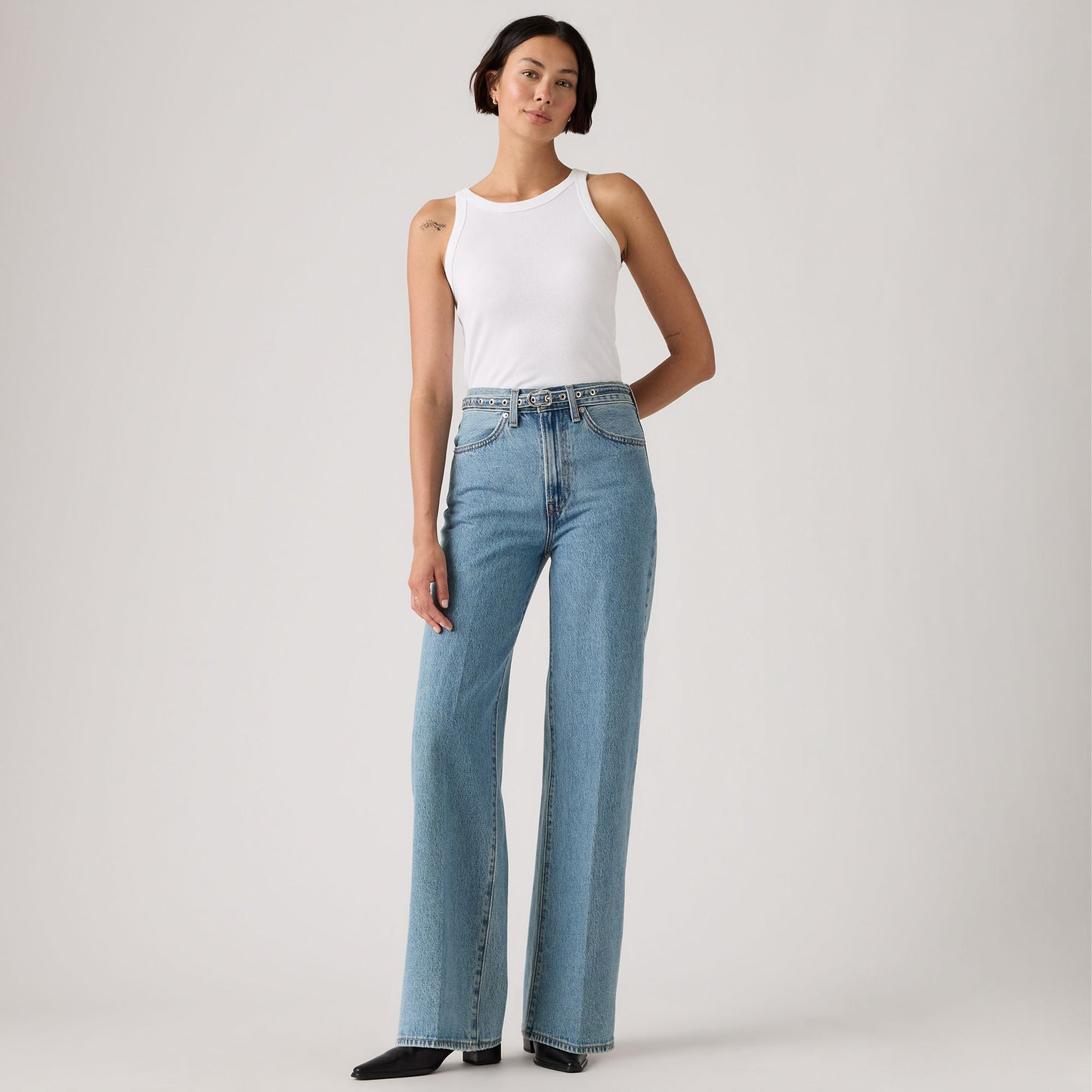 Levi's® Women's Ribcage Wide-Leg Belted Jeans