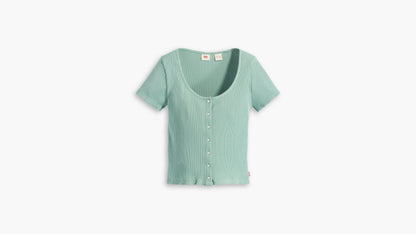 Levi's® Women's Short Sleeve Britt Snap Front Top