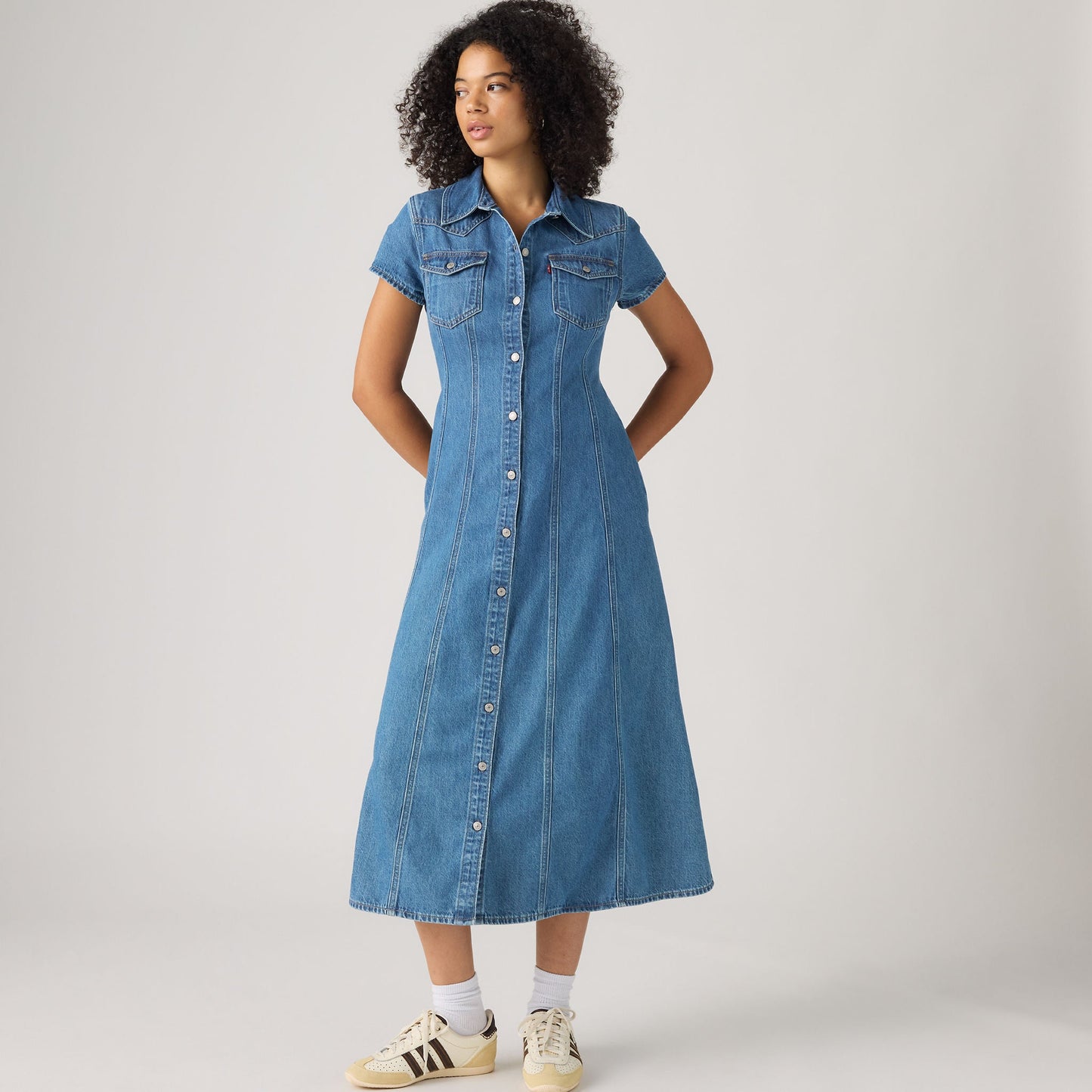 Levi's® Women's Short-Sleeve  Fit and Flare Western Dress
