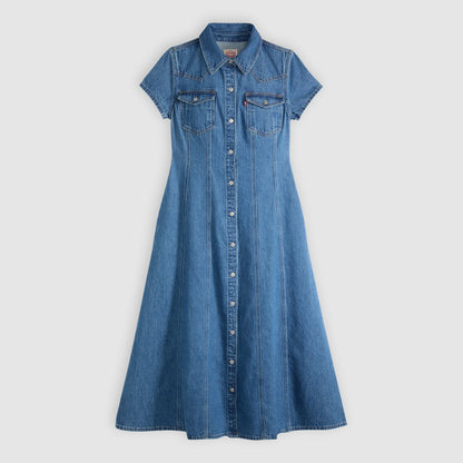Levi's® Women's Short-Sleeve  Fit and Flare Western Dress