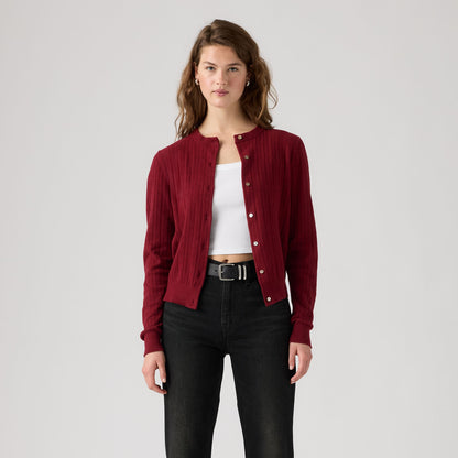 Levi's® Women's Supersoft Pointelle Crewneck Cardigan