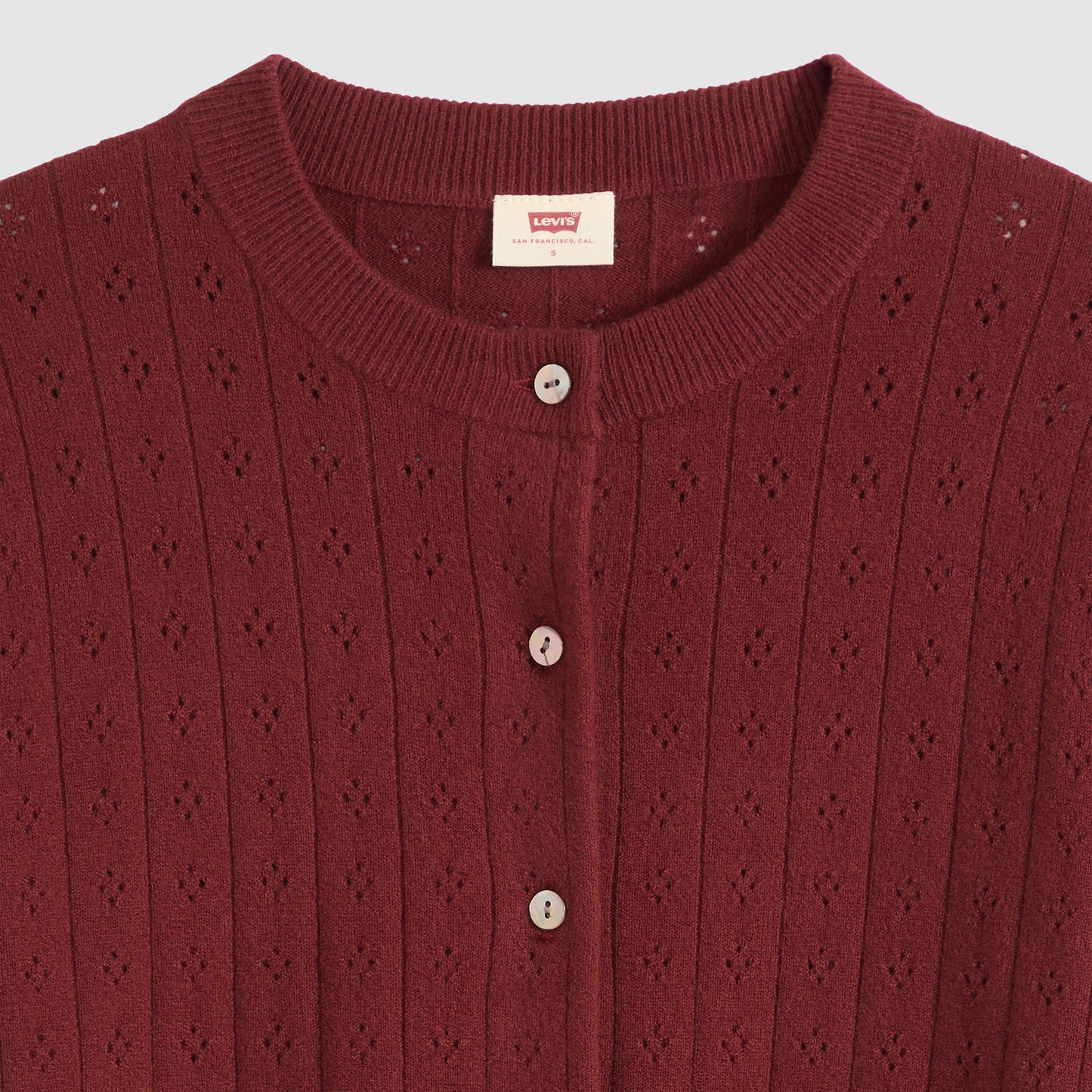 Levi's® Women's Supersoft Pointelle Crewneck Cardigan
