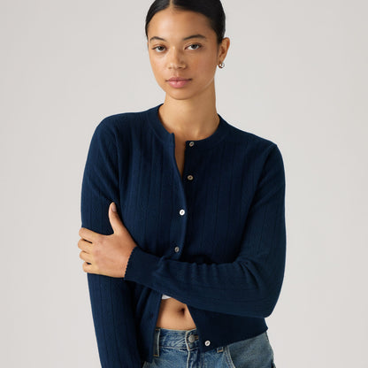 Levi's® Women's Supersoft Pointelle Crewneck Cardigan