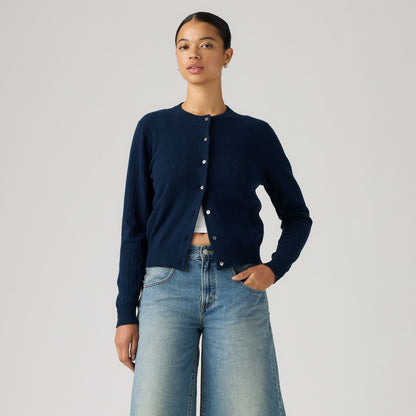 Levi's® Women's Supersoft Pointelle Crewneck Cardigan