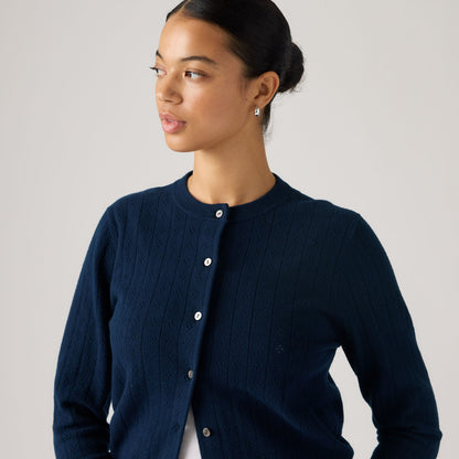Levi's® Women's Supersoft Pointelle Crewneck Cardigan