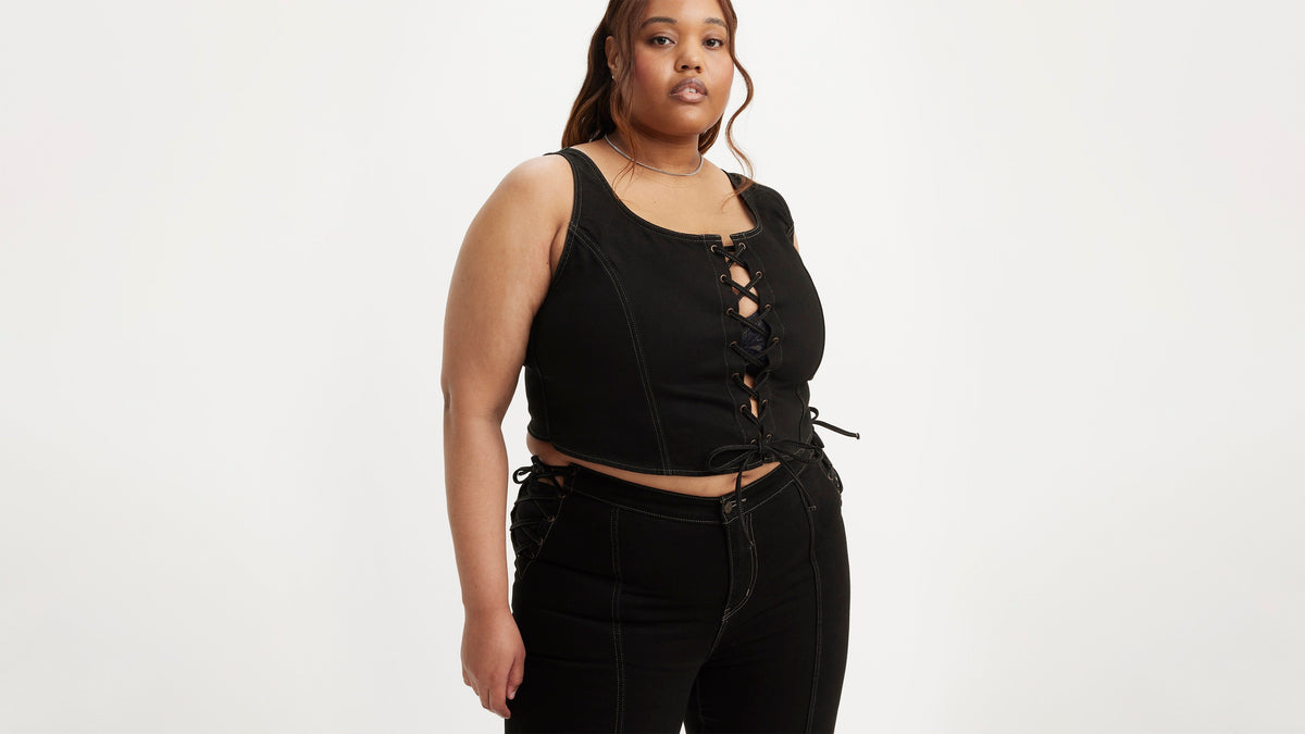 Levi's® x Barbie Ferreira Lace-Up Flare Jeans
