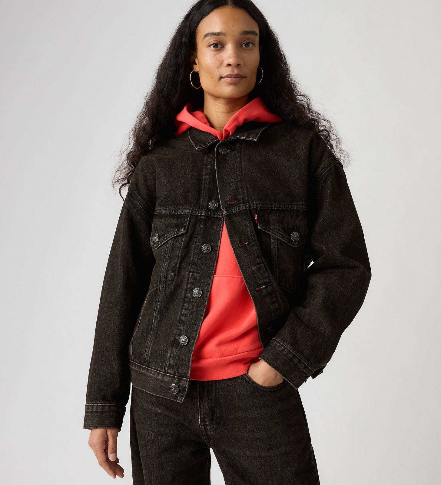 Levi's® x Jordan Type III Trucker Jacket - Black | Levi's TH