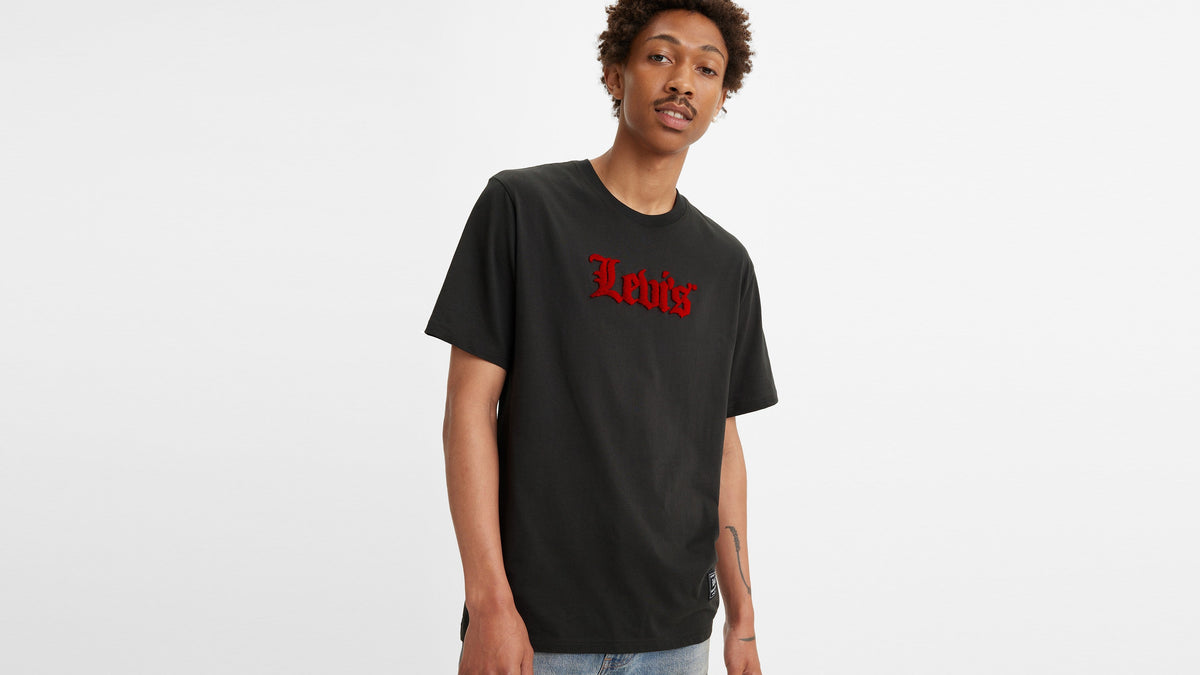 Levi's® Men's Ss Relaxed Fit Tee Olde English Caviar